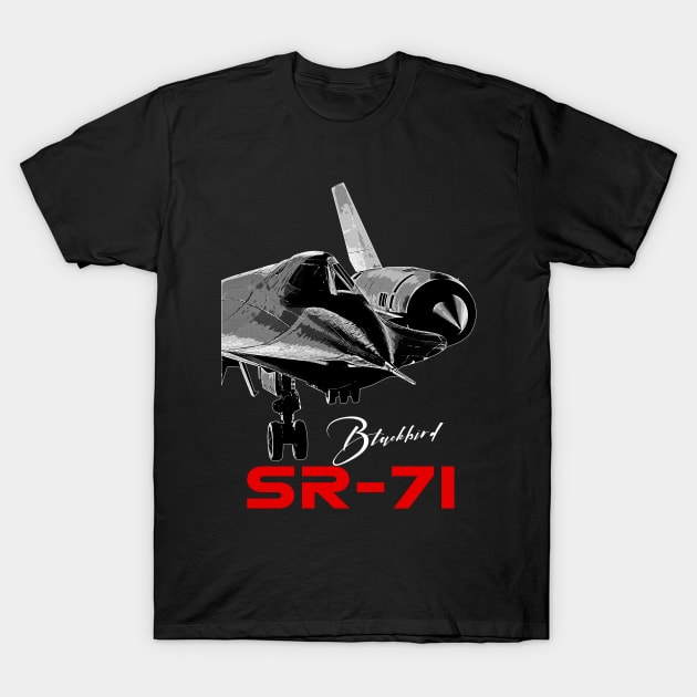 SR-71 Blackbird Us Air Force Aircraft T-Shirt by aeroloversclothing
